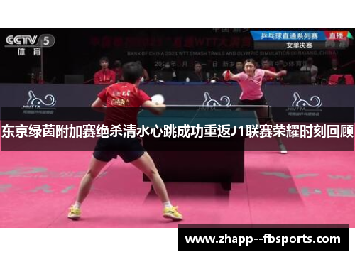 东京绿茵附加赛绝杀清水心跳成功重返J1联赛荣耀时刻回顾